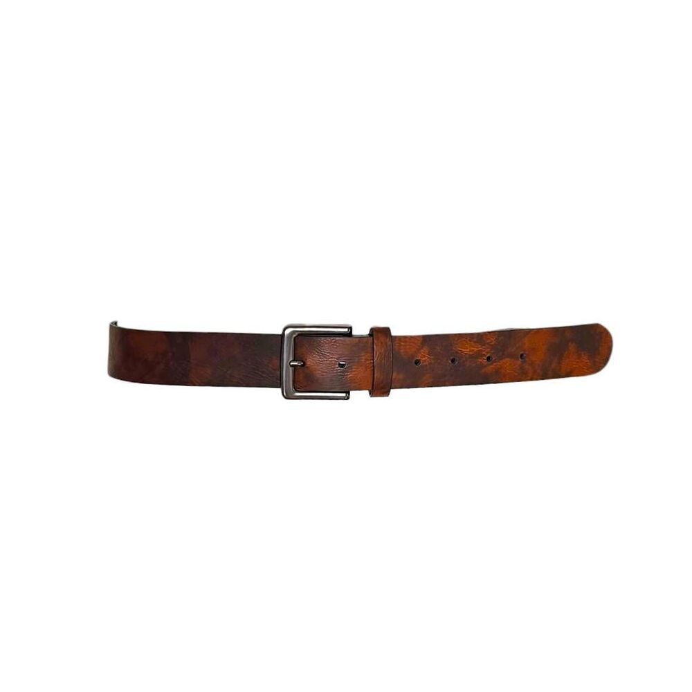 grunge mud-wash leather belt
